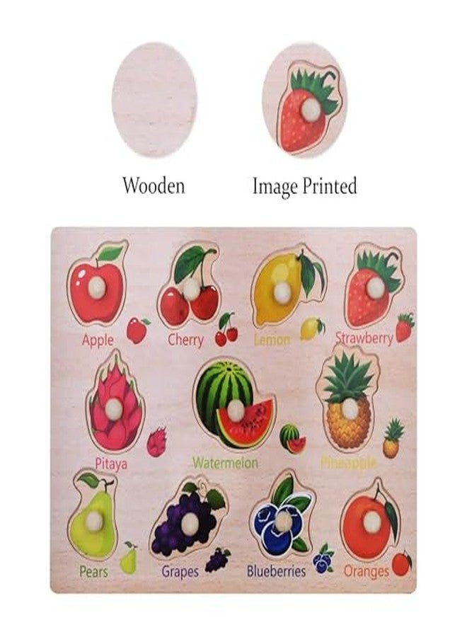 NEKSTY Wooden 11 Pieces Fruits Themed Pegged Knob Toy - Image 5